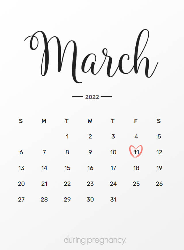 Your Due Date: March 11, 2022 