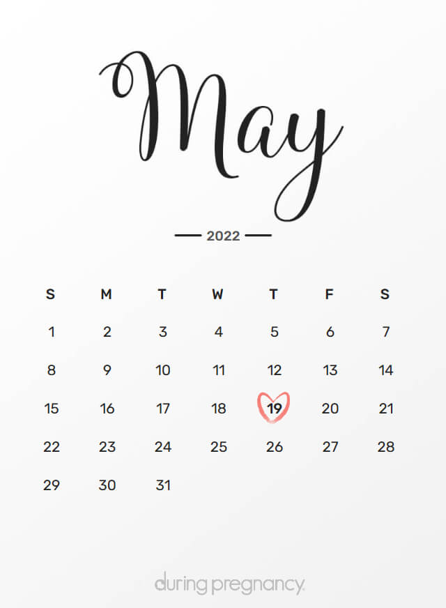 Your Due Date: May 19, 2022 | During Pregnancy