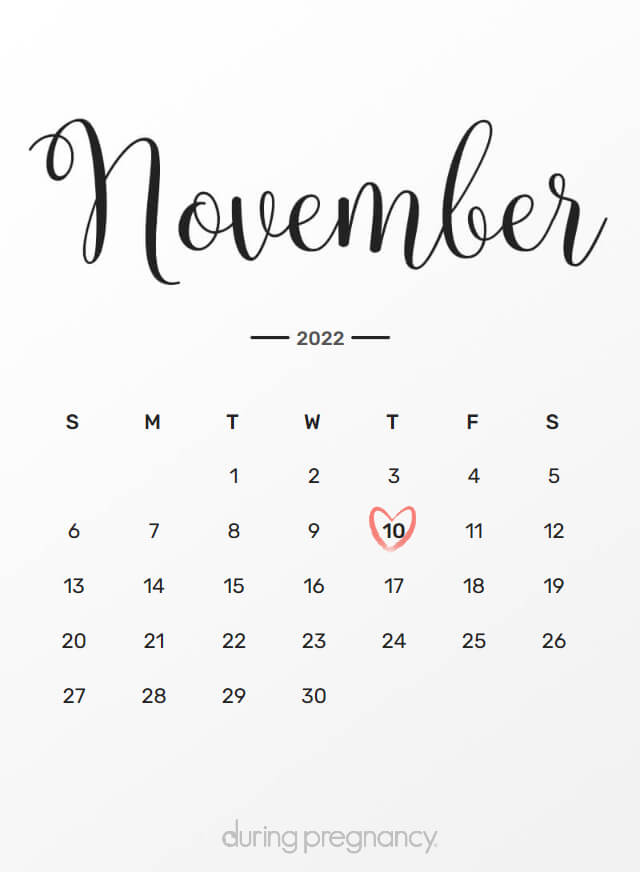 Your Due Date: November 10, 2022 | During Pregnancy