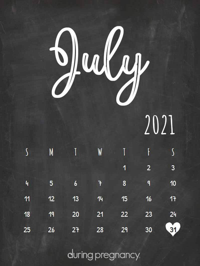 How Far Along Am I If My Due Date Is July 31 2021