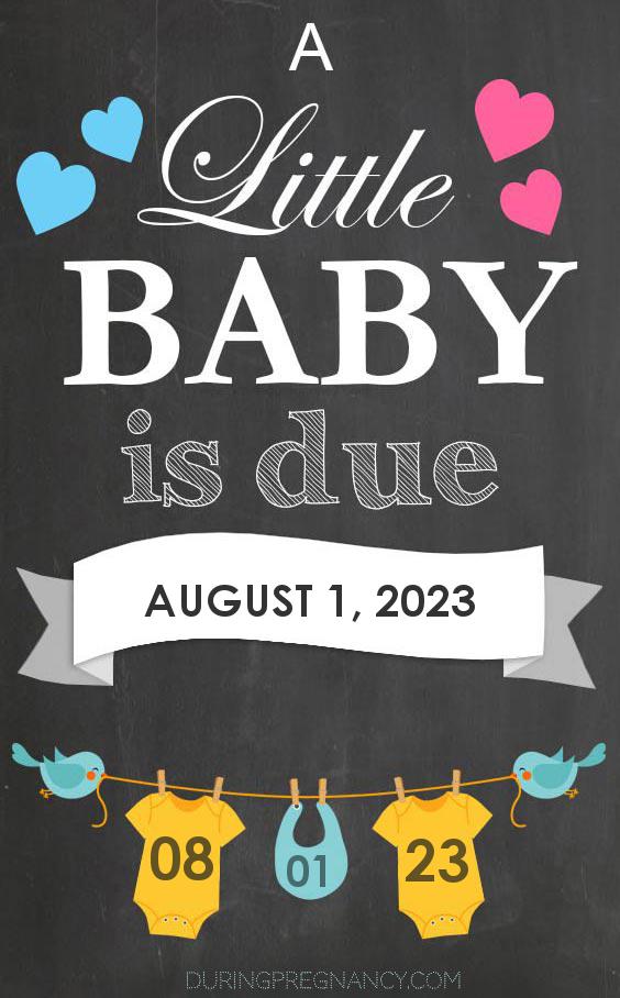 Your Due Date August 1, 2023 During Pregnancy