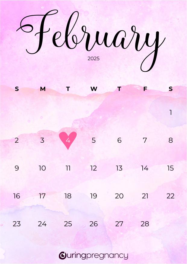 Due date calendarfor February 4, 2025