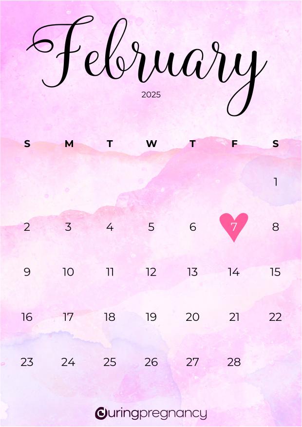 Due date calendarfor February 7, 2025