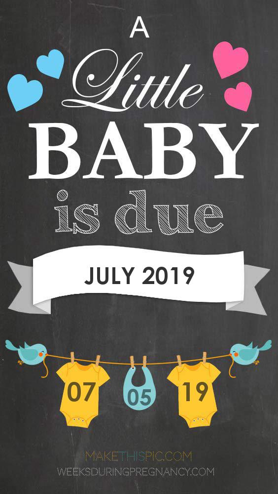 Baby announcement sales july 2019